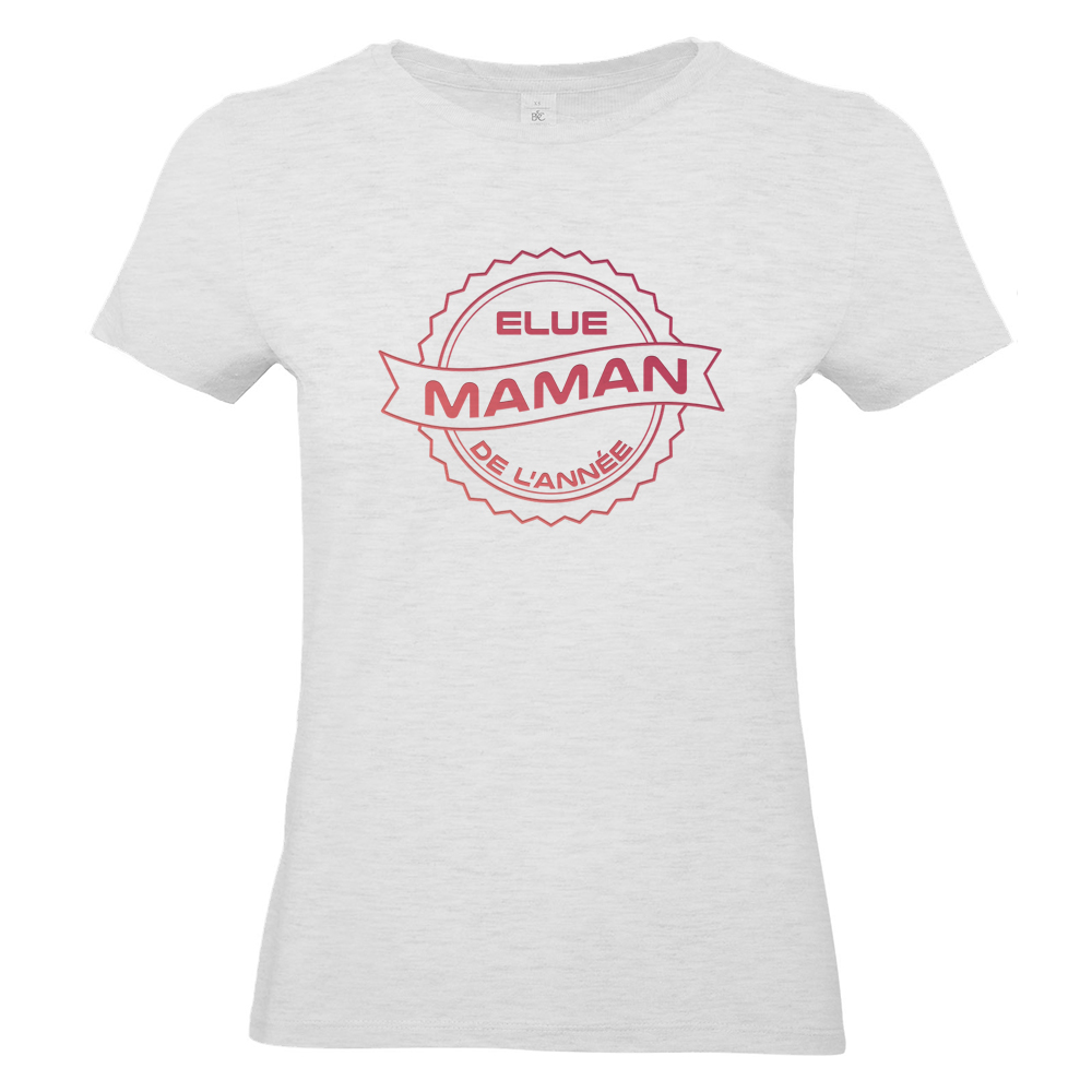 T-shirt femme gris ash Maman de l'année