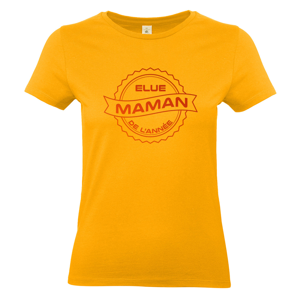 T-shirt femme abricot Maman de l'année