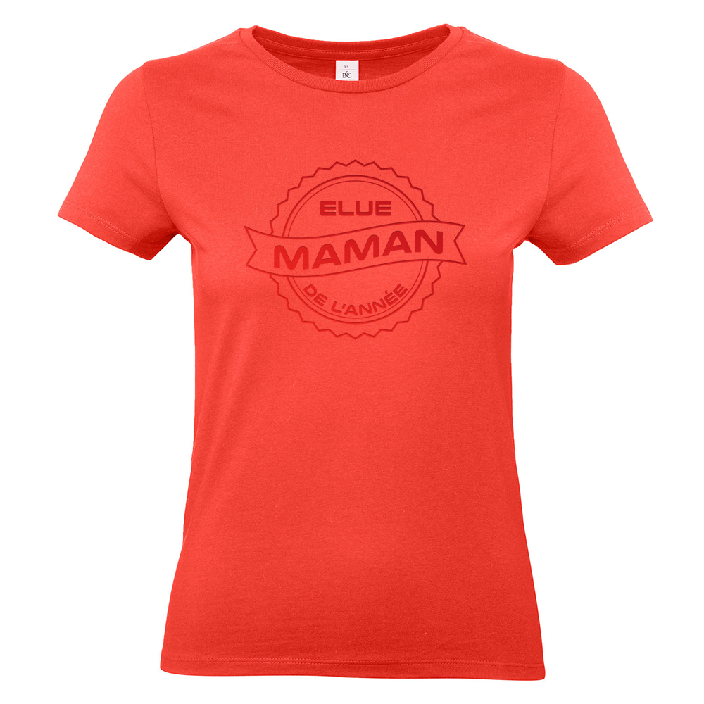 T-shirt femme corail Maman de l'année