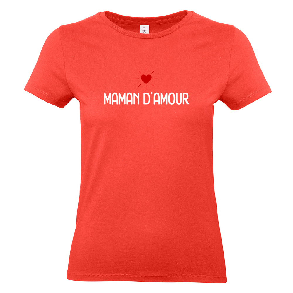 T-shirt femme corail Maman d'amour