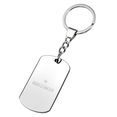 Porte clés plaque papa d'amour Porte clés plaque papa d'amour
