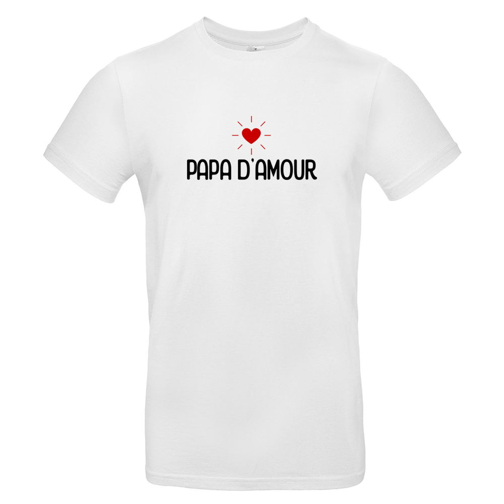 T-shirt blanc Papa d'amour