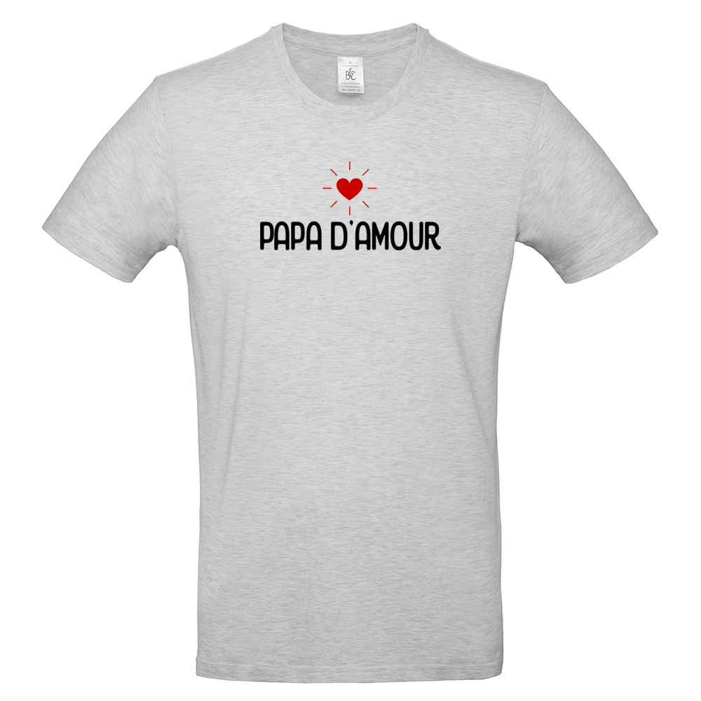 T-shirt gris Papa d'amour