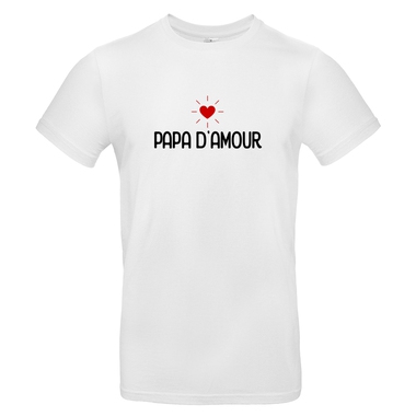 T-shirt blanc Papa d'amour T-shirt blanc Papa d'amour