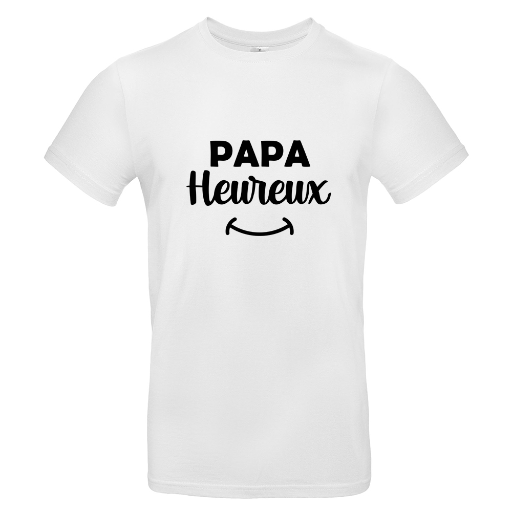 T-shirt blanc papa heureux
