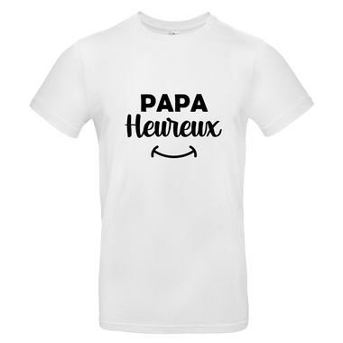 T-shirt blanc papa heureux T-shirt blanc papa heureux