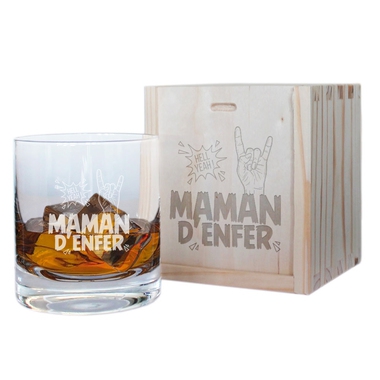 Verre à whisky Maman d'Enfer Verre à whisky Maman d'Enfer
