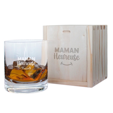 Verre à whisky Maman heureuse Verre à whisky Maman heureuse