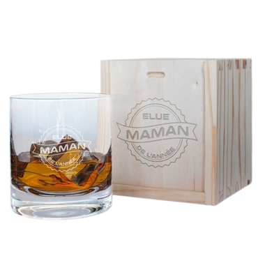 Verre à whisky élue maman de l'année Verre à whisky élue maman de l'année