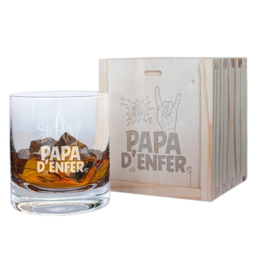Verre à whisky papa d'enfer Verre à whisky papa d'enfer