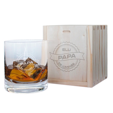 Verre à whisky Elu papa de l'année Verre à whisky Elu papa de l'année