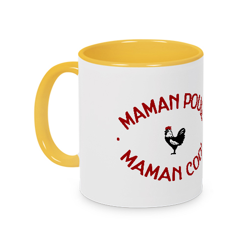 Mug jaune Maman Poule Maman Cool