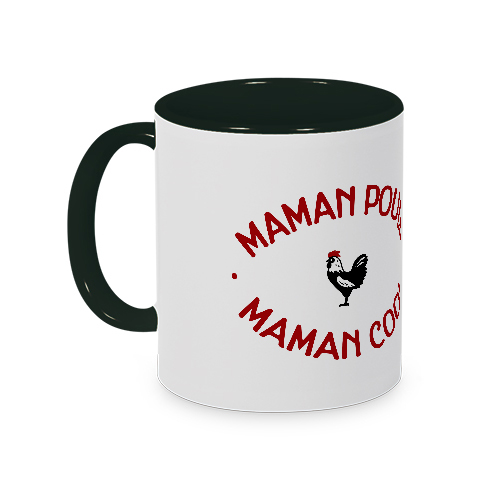 Mug noir Maman Poule Maman Cool