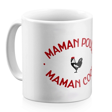 Mug céramique blanc Maman Poule Maman Cool Mug céramique blanc Maman Poule Maman Cool