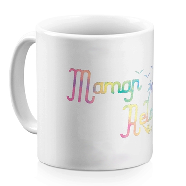 Mug céramique blanc Maman Relax Mug céramique blanc Maman Relax
