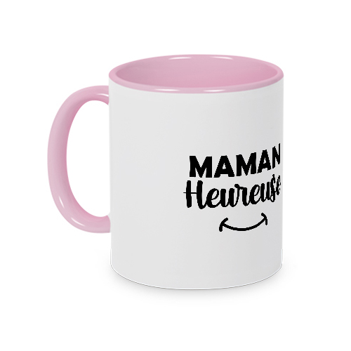 Mug rose Maman heureuse