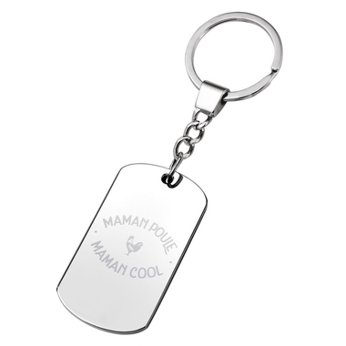 Porte-clés plaque Maman Poule Maman Cool Porte-clés plaque Maman Poule Maman Cool