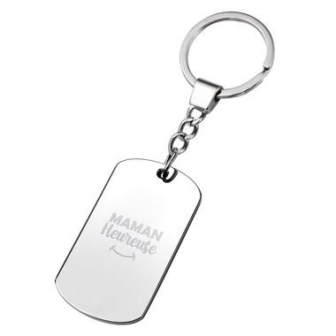 Porte-clés plaque Maman heureuse Porte-clés plaque Maman heureuse
