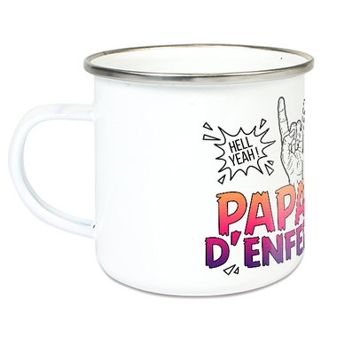 Tasse émaillée Papa d'enfer Tasse émaillée Papa d'enfer