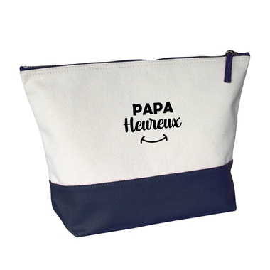 Grande trousse bicolore Papa heureux bleue Grande trousse bicolore Papa heureux bleue