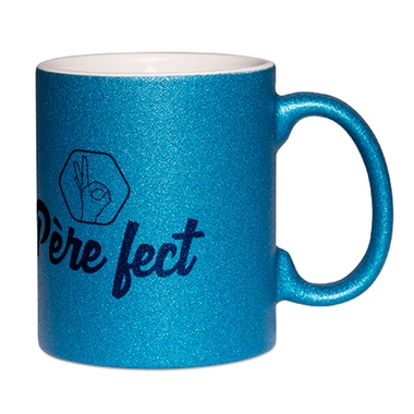 Mug à paillettes bleu père-fect Mug à paillettes bleu père-fect