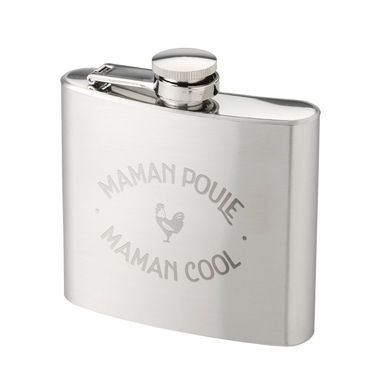 Flasque argentée Maman Poule Maman Cool Flasque argentée Maman Poule Maman Cool