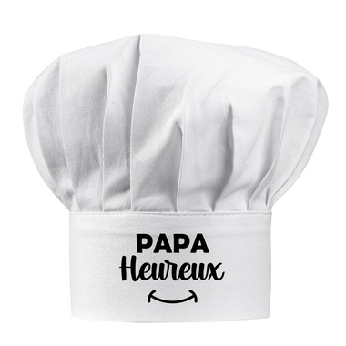 Toque blanche papa heureux Toque blanche papa heureux