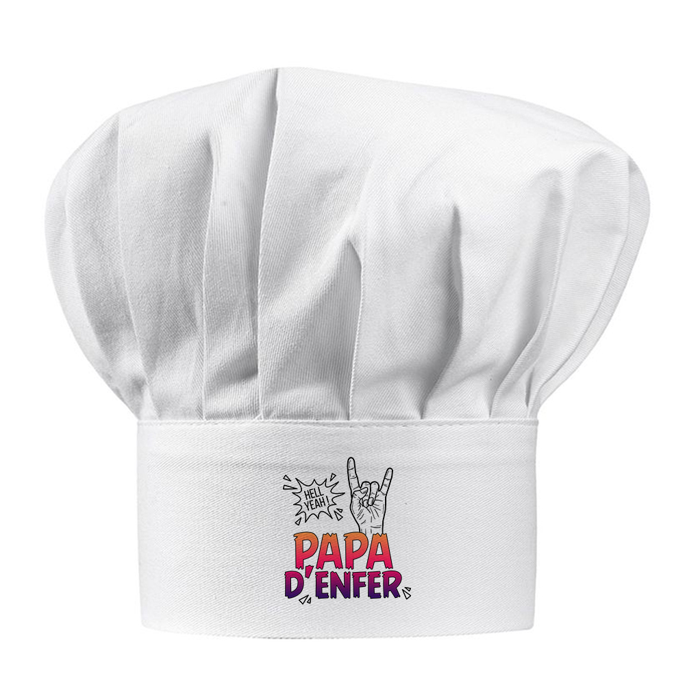 Toque blanche papa d'enfer