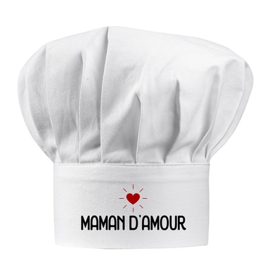 Toque blanche Maman d'amour Toque blanche Maman d'amour