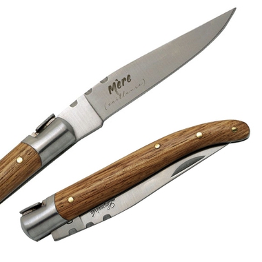 Couteau Laguiole frêne exotique Mère (veilleuse) Couteau Laguiole frêne exotique Mère (veilleuse)