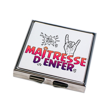 Miroir de poche Maîtresse d'enfer à plat Miroir de poche Maîtresse d'enfer à plat