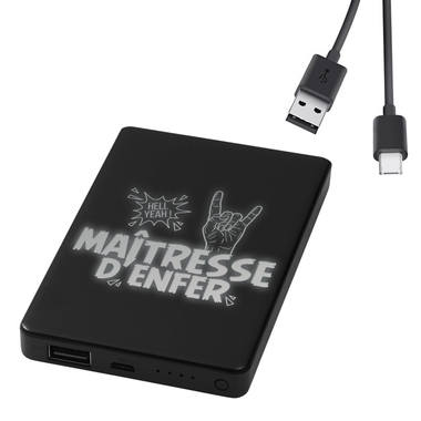 Powerbank lumineux gravé Maîtresse d'enfer Powerbank lumineux gravé Maîtresse d'enfer