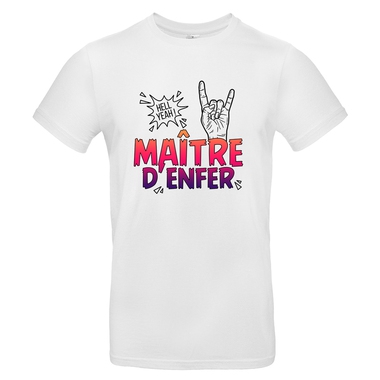 T-shirt maître d'enfer blanc T-shirt maître d'enfer blanc