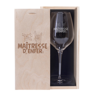 Verre à vin et Coffret Maîtresse d'Enfer Verre à vin et Coffret Maîtresse d'Enfer
