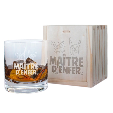 Verre à whisky et son coffret Maître d'Enfer Verre à whisky et son coffret Maître d'Enfer