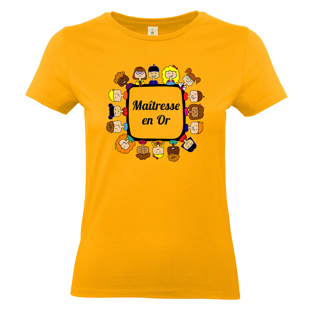 T-shirt maîtresse en or abricot