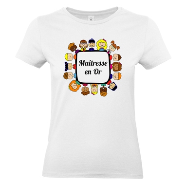 T-shirt maîtresse en or blanc T-shirt maîtresse en or blanc