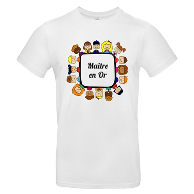 T-shirt maître en or blanc T-shirt maître en or blanc
