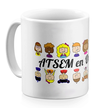 Mug blanc ATSEM en or Mug blanc ATSEM en or
