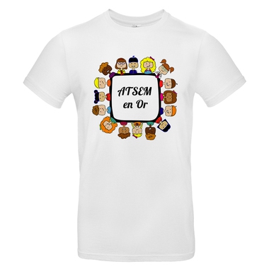 T-shirt homme blanc ATSEM en or T-shirt homme blanc ATSEM en or
