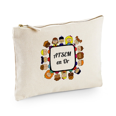 Pochette multi-usage beige ATSEM en or Pochette multi-usage beige ATSEM en or
