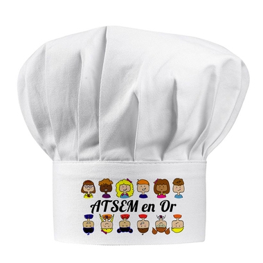 Toque blanche ATSEM en or Toque blanche ATSEM en or
