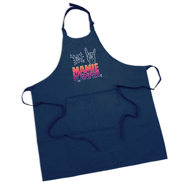 Tablier bleu marine Mamie d'Enfer Tablier bleu marine Mamie d'Enfer