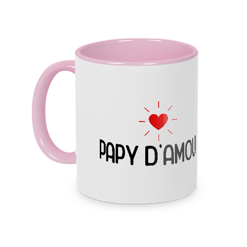 Mug papy d'amour rose