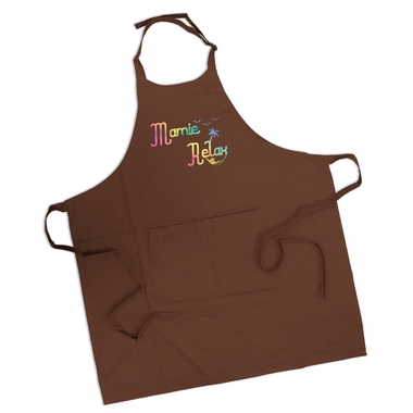 Tablier chocolat Mamie Relax Tablier chocolat Mamie Relax