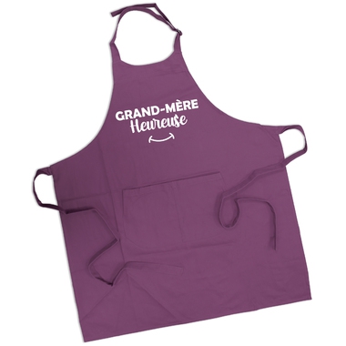Tablier violet Grand-mère heureuse Tablier violet Grand-mère heureuse