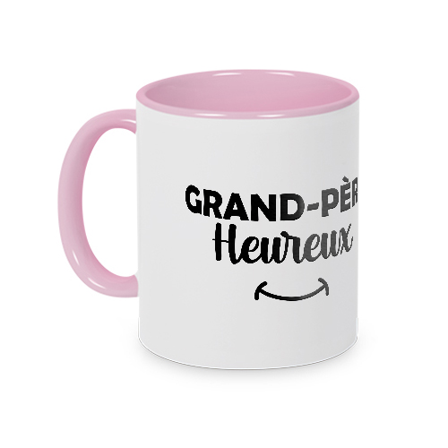 Mug grand-père heureux rose