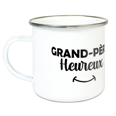Tasse émaillée grand-père heureux Tasse émaillée grand-père heureux