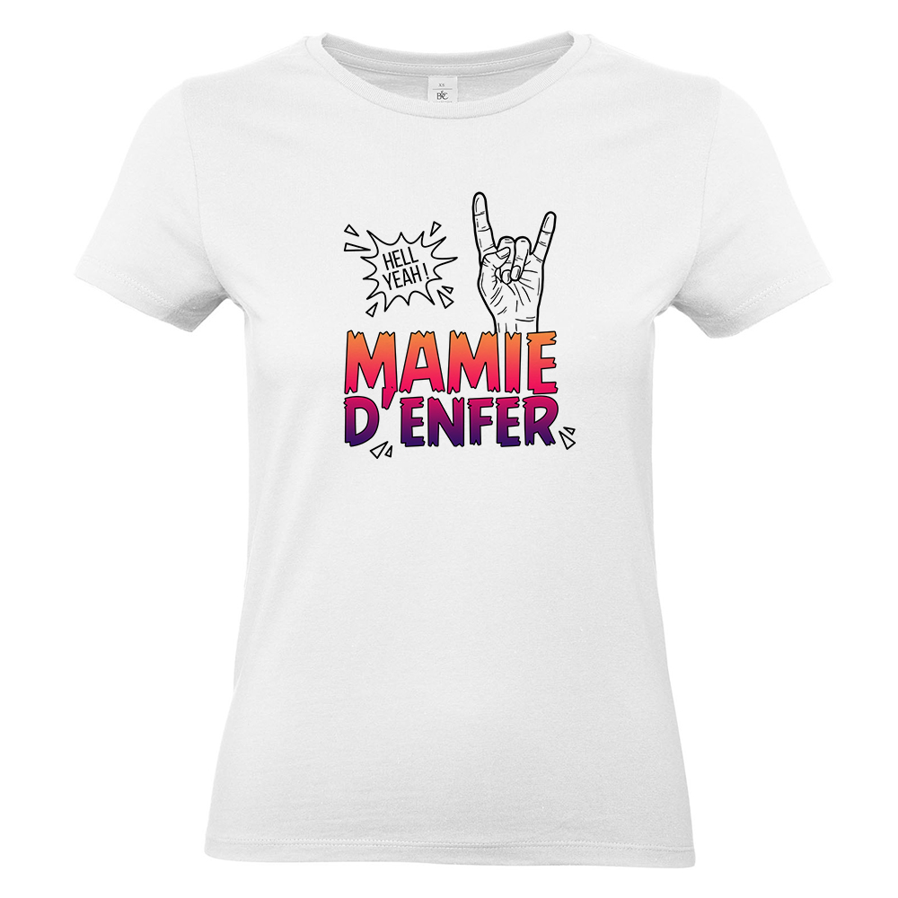 T-shirt blanc Mamie d'Enfer