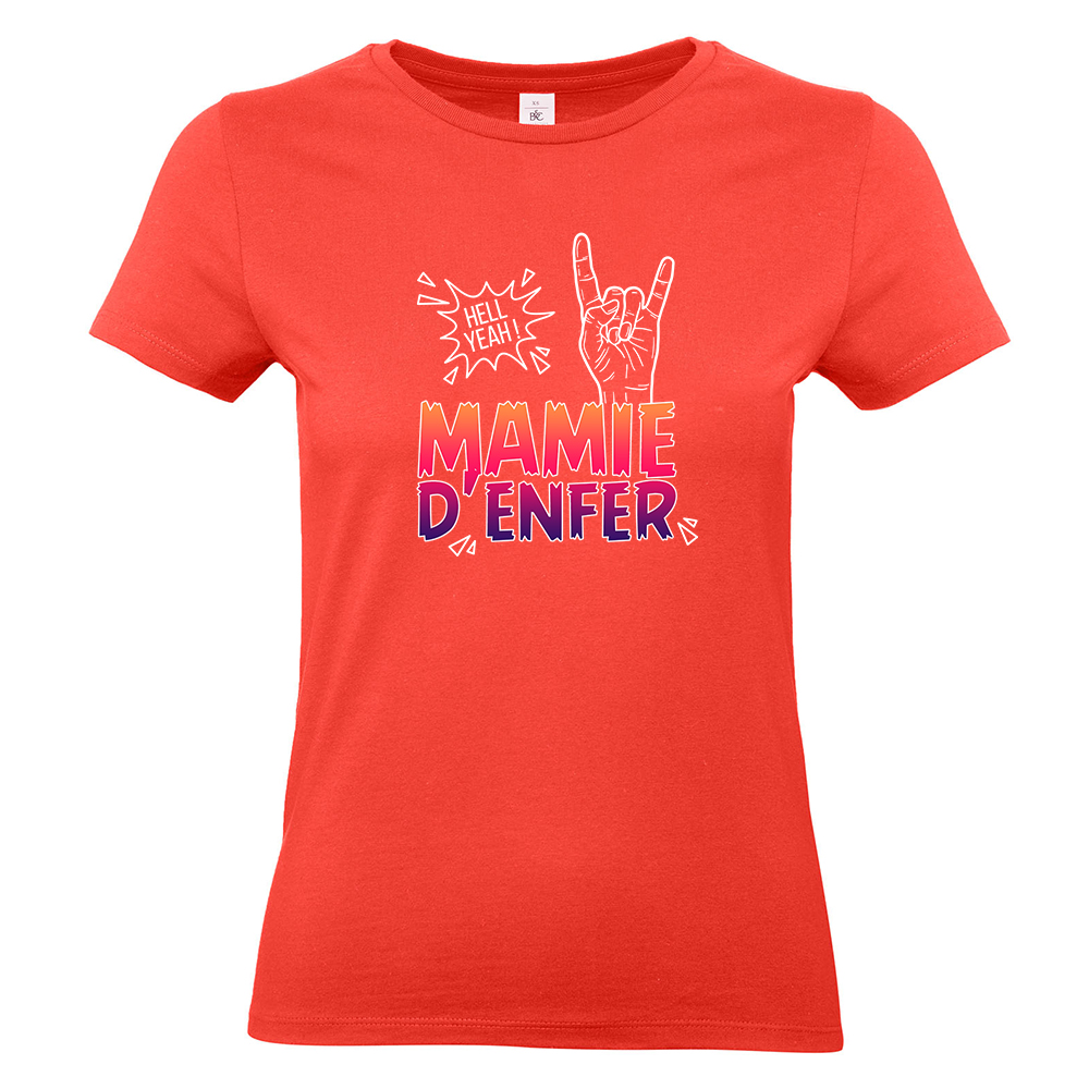 T-shirt corail Mamie d'Enfer